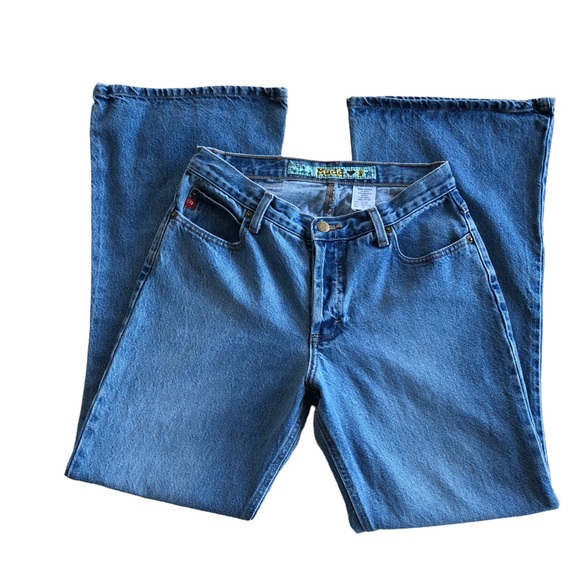MUDD Y2K Junior Women's Demin Jeans Flare 4 Button Fly Size 9 - Picture 2 of 9